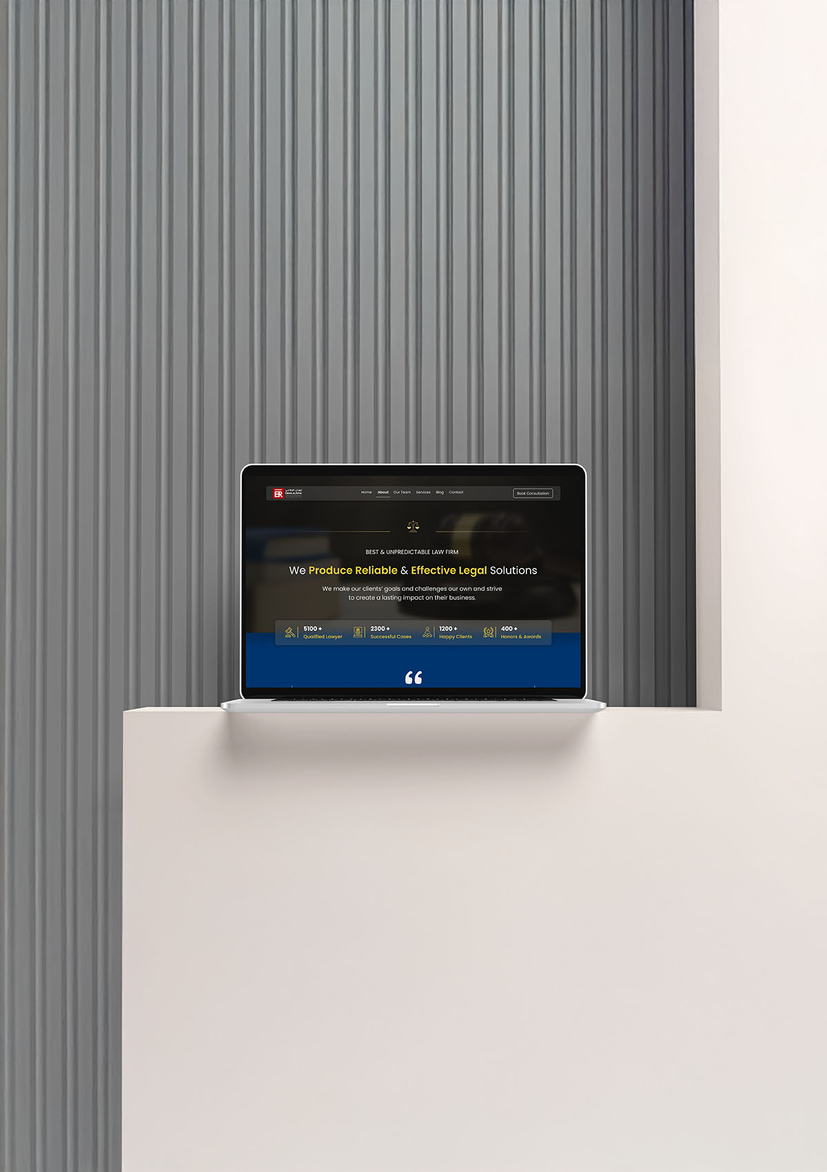 ERLaw Firm Website Hero Section Design by Nexlla Creative Agency