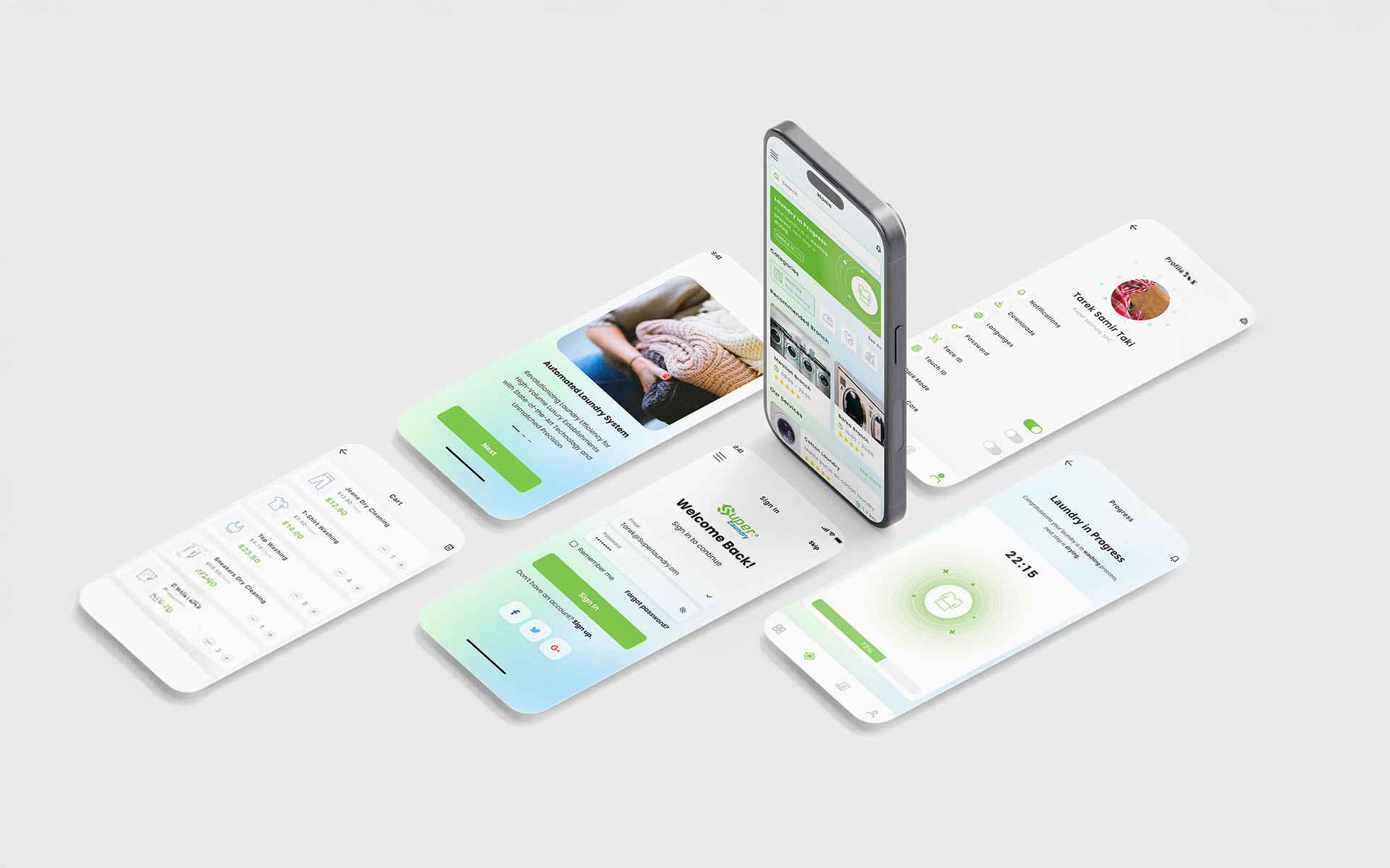 Superlaundry App - Mobile Application Design & Development Project Showcase by Nexlla Creative Agency