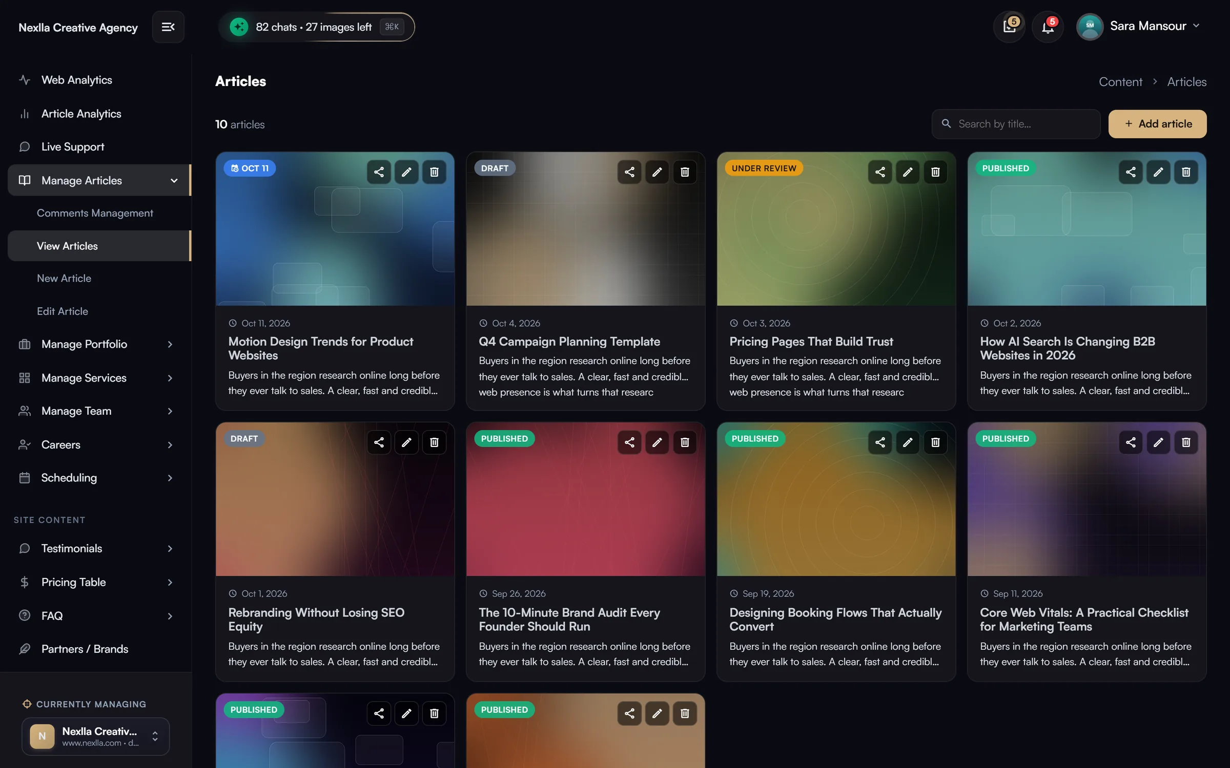 Articles (blog)