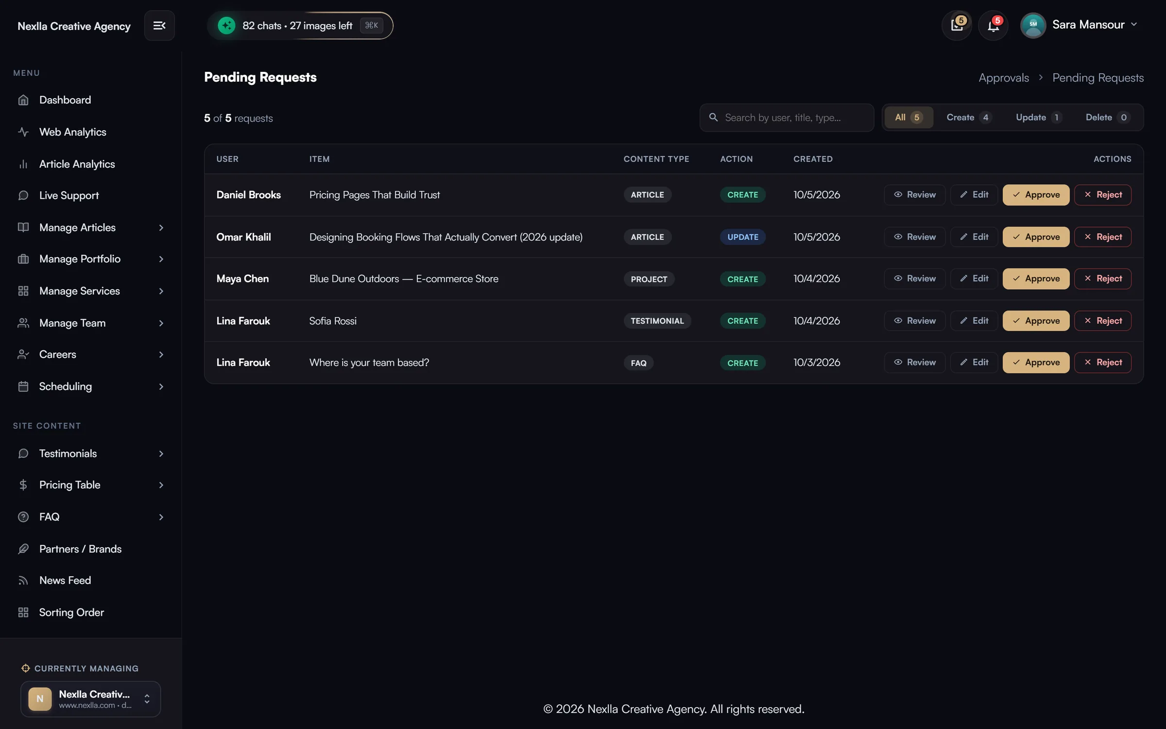 Approval workflow