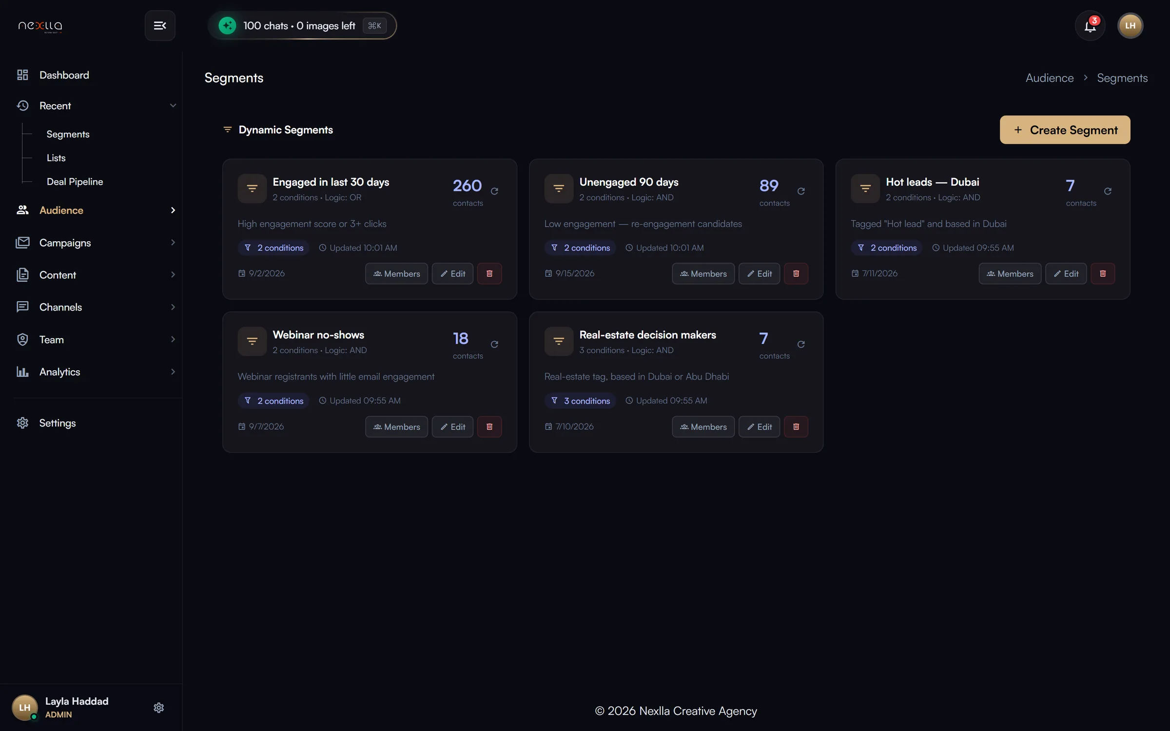 Dynamic Segments