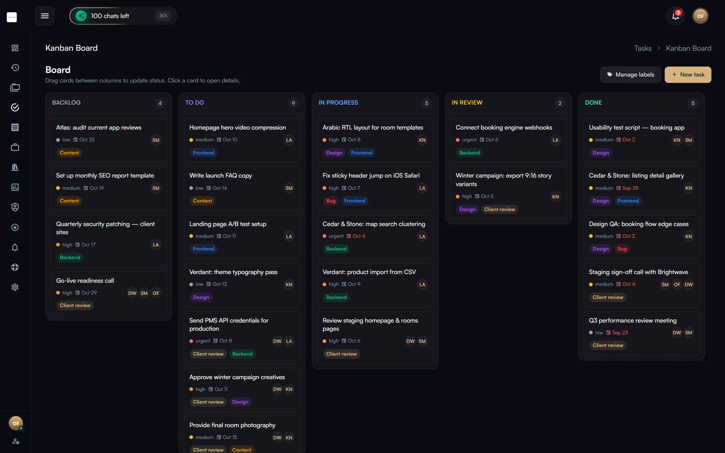 Kanban board